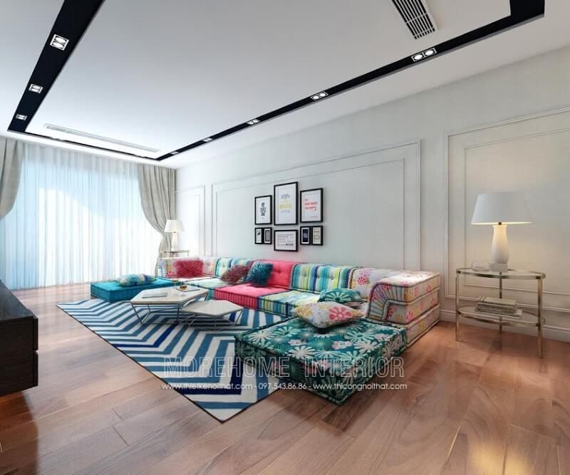 Bàn trà MH-HD031 phong cách hiện đại trang trí phòng khách chung cư trẻ trung
