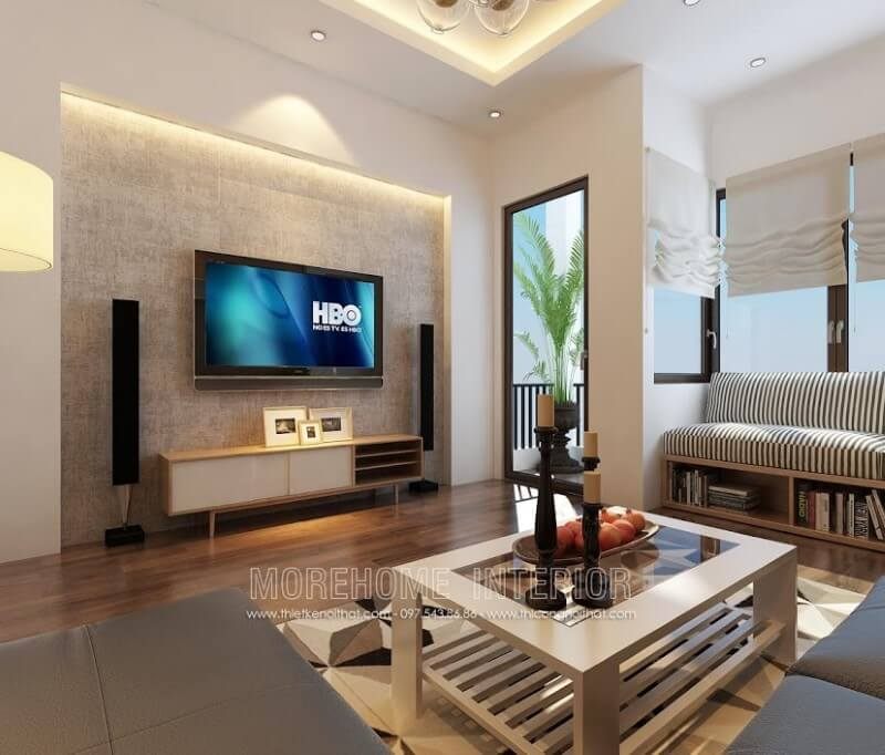 Bàn trà MH-HD036 sử dụng gỗ tự nhiên trang trí phòng khách chung cư, biệt thự